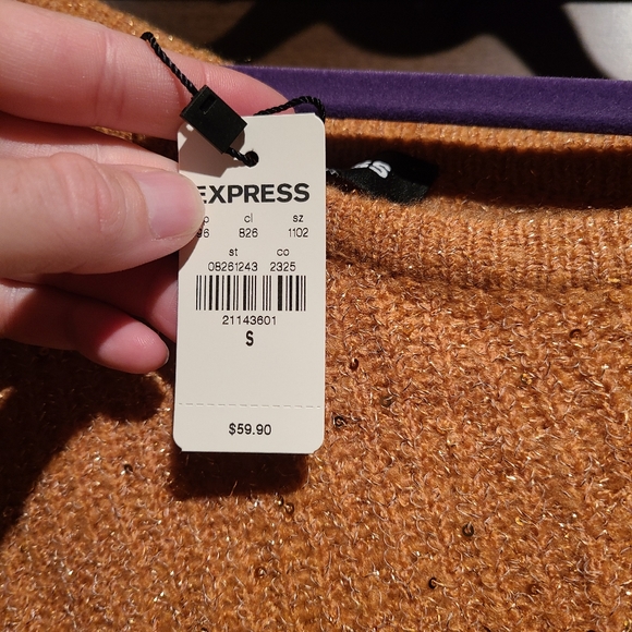 Express Asymmetrical Sequin Top - Picture 3 of 4